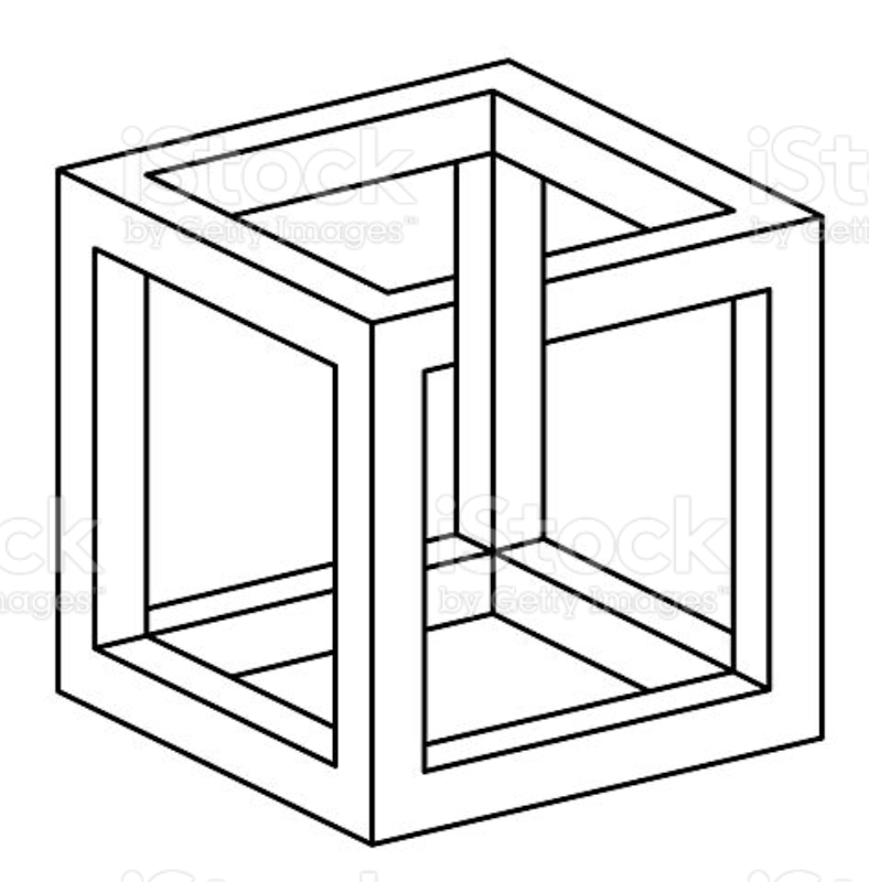 The ‘impossible cube‘ by M. C. Escher